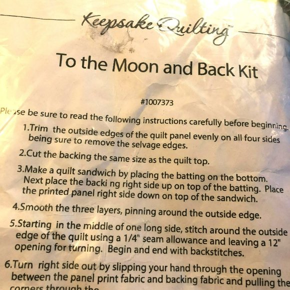 New Keepsake Quilting Kit To the Moon and Back Kit - Picture 2 of 3